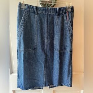 Raquel Allegra Indigo Pencil Skirt Sz 1/S 100% Lyocell